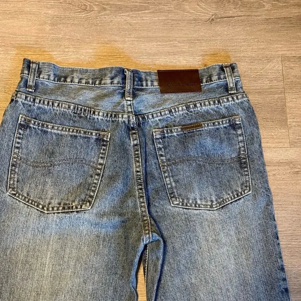 Vintage Calvin Klein Jeans Men’s Size 32 Straight Leg Blue Denim Pants Y2K 90s
